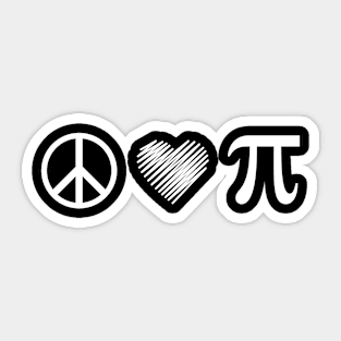 Peace Love Pi - Pi National Day Sticker